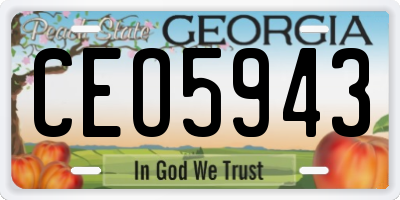 GA license plate CEO5943