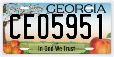 GA license plate CEO5951