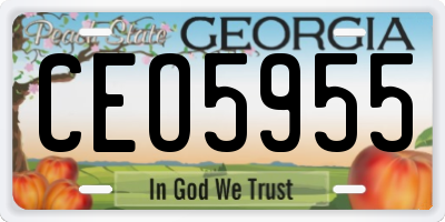 GA license plate CEO5955