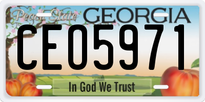GA license plate CEO5971