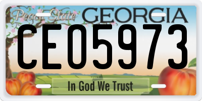 GA license plate CEO5973