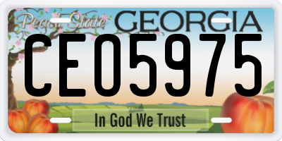 GA license plate CEO5975