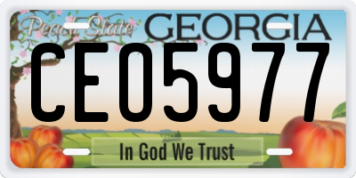 GA license plate CEO5977