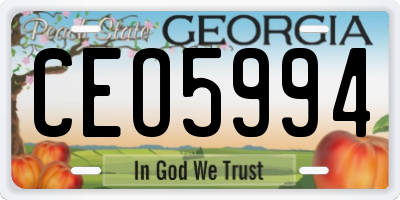 GA license plate CEO5994