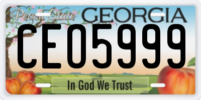 GA license plate CEO5999