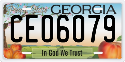 GA license plate CEO6079