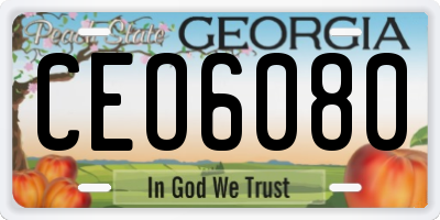 GA license plate CEO6080