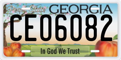 GA license plate CEO6082