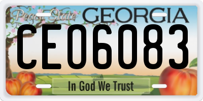GA license plate CEO6083