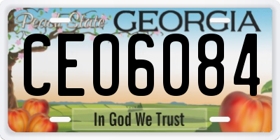 GA license plate CEO6084