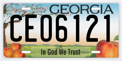 GA license plate CEO6121