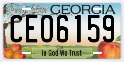GA license plate CEO6159