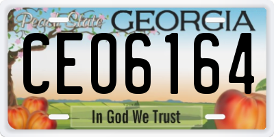 GA license plate CEO6164