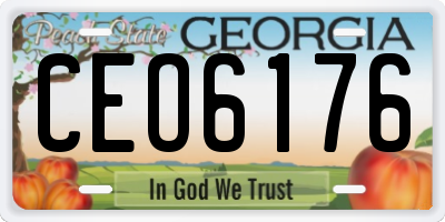 GA license plate CEO6176