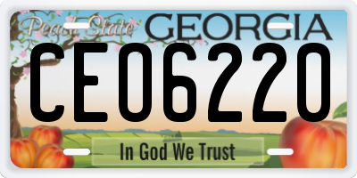 GA license plate CEO6220