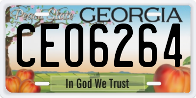 GA license plate CEO6264