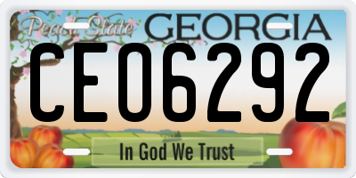 GA license plate CEO6292
