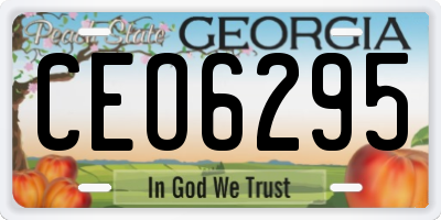 GA license plate CEO6295