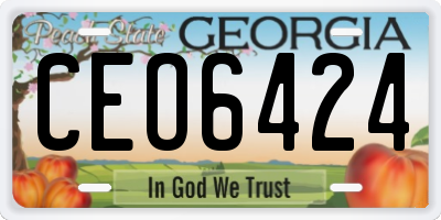 GA license plate CEO6424