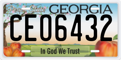 GA license plate CEO6432