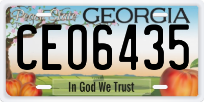 GA license plate CEO6435
