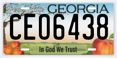 GA license plate CEO6438