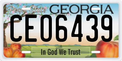 GA license plate CEO6439