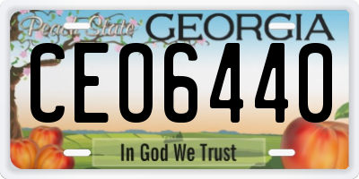 GA license plate CEO6440