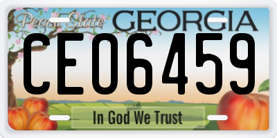 GA license plate CEO6459