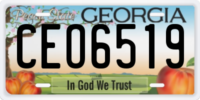 GA license plate CEO6519