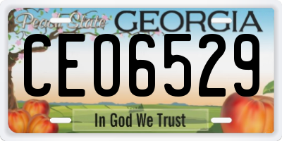 GA license plate CEO6529