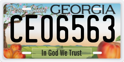 GA license plate CEO6563