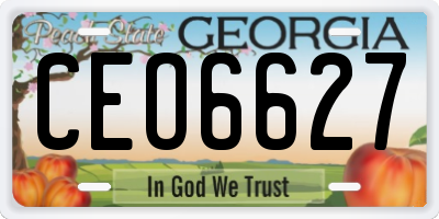 GA license plate CEO6627
