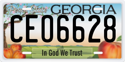 GA license plate CEO6628