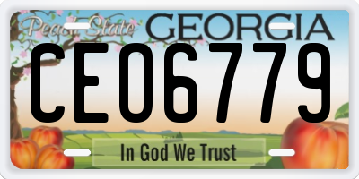 GA license plate CEO6779