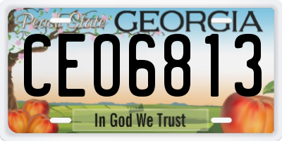 GA license plate CEO6813