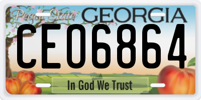 GA license plate CEO6864