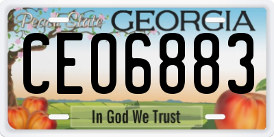 GA license plate CEO6883