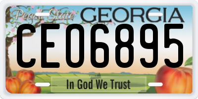 GA license plate CEO6895