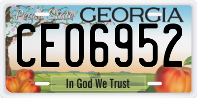 GA license plate CEO6952