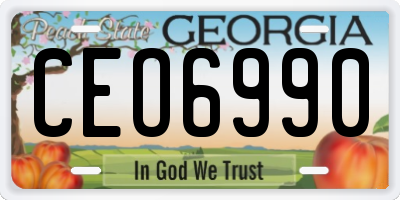 GA license plate CEO6990
