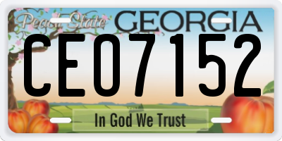 GA license plate CEO7152