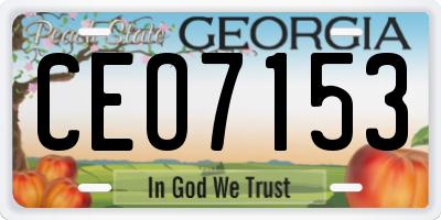 GA license plate CEO7153