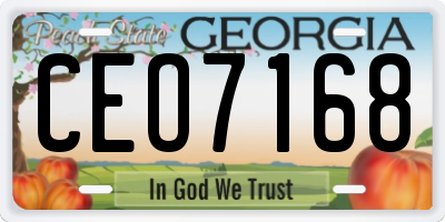 GA license plate CEO7168
