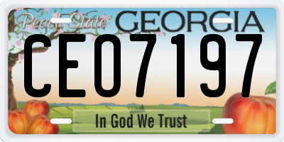 GA license plate CEO7197