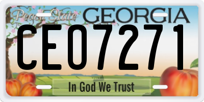 GA license plate CEO7271