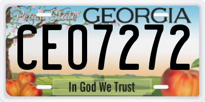 GA license plate CEO7272
