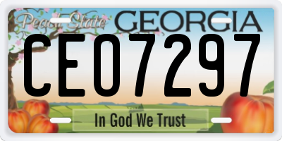 GA license plate CEO7297