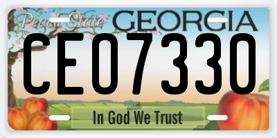 GA license plate CEO7330