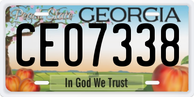 GA license plate CEO7338